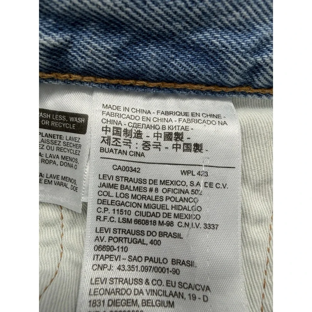 Levis 511‎ Mens Size 32x34 Medium Wash Distressed Slim Fit Denim Jeans Patchwork